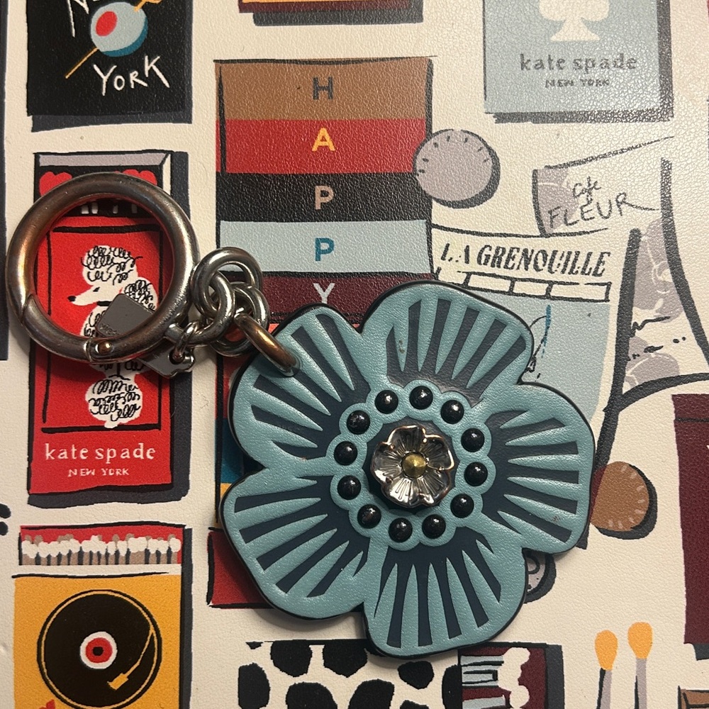 Coach Tea Rose Keychain